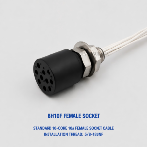 HYSF BH10F Standard 10-Pin Female Bulkhead Underwater Connector