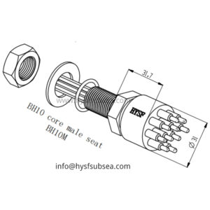 10 Pin Male Bulkhead Connector
