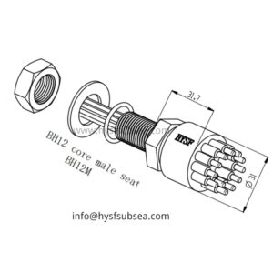 12 Pin Male Bulkhead Connector