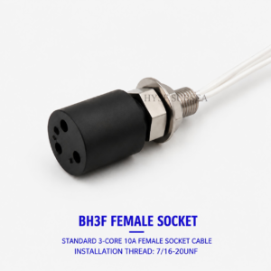 HYSF BH3F Connecteur femelle standard à 3 broches à tête bombée pour l'usage sous-marin