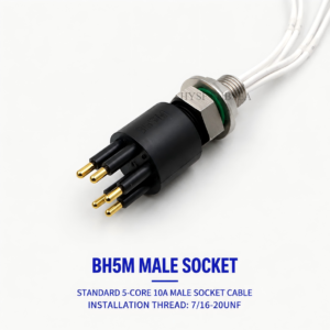 HYSF BH5M Standard 5-Pin Male Bulkhead Underwater Connector