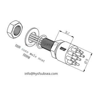 8 Pin Male Bulkhead Connector