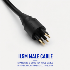 HYSF IL5M Connecteur mâle en ligne standard à 5 broches pour usage sous-marin