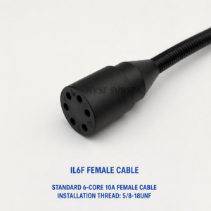 HYSF IL6F Standard 6-Pin Female Inline Underwater Connector