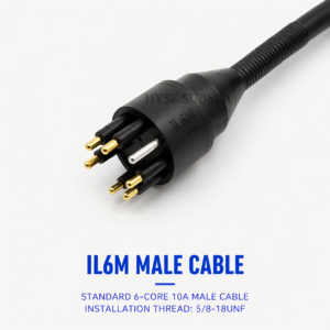 HYSF IL6M Standard 6-Pin Male Inline Underwater Connector