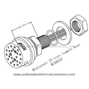 HYSF MCBH25F Миниатюрные круглые 25-контактные разъемы с внутренней головкой для подводной установки