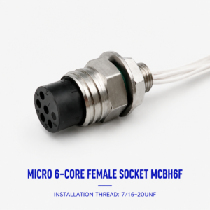 HYSF MCBH6F Miniature Circular 6-Pin Female Bulkhead Underwater Connector