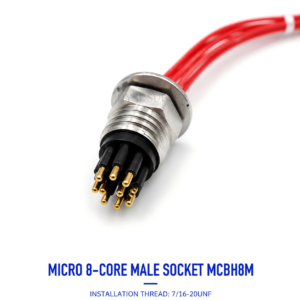 HYSF MCBH8M Miniature Circular 8-Pin Male Bulkhead Underwater Connector