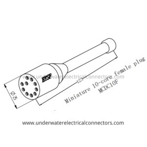 HYSF MCDC10F Miniature 10-Pin Female Dummy/Plug Underwater Connector