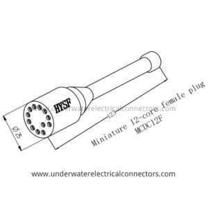HYSF MCDC12F Миниатюрный 12-контактный штекерный/штекерный подводный разъем