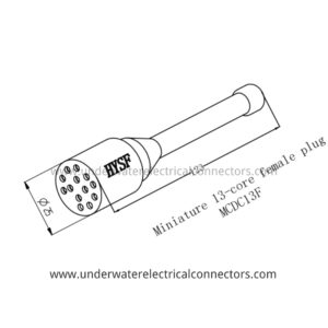 HYSF MCDC13F Миниатюрные 13-контактные разъемы для подводной съемки с заглушкой и штекером
