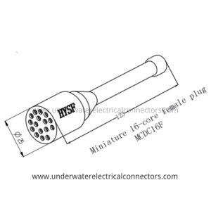 HYSF MCDC16F Миниатюрные 16-контактные разъемы для подводной съемки с заглушкой и штекером