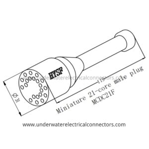 HYSF MCDC21F Миниатюрные 21-контактные разъемы для подводной съемки с заглушкой и штекером