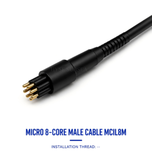 HYSF MCIL8M Miniature Circular 8-Pin Male Inline Underwater Connector