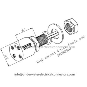 High Current 4 Core Female Bulkhead Connector