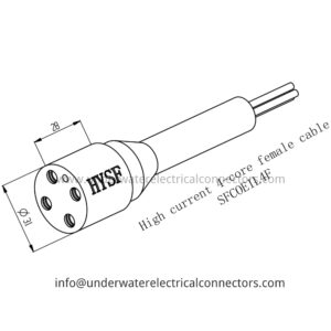 High Current 4 Core Female Inline Connector