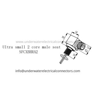 Ultra Small Right Angle 2 Core Male Bulkhead Connector