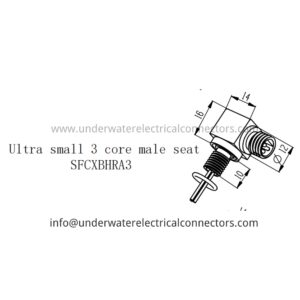 Ultra Small Right Angle 3 Core Male Bulkhead Connector