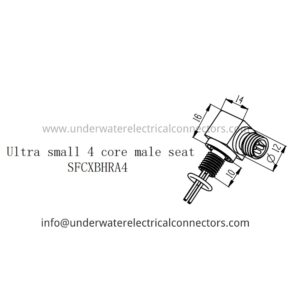 Ultra Small Right Angle 4 Core Male Bulkhead Connector