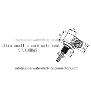 Ultra Small Right Angle 5 Core Male Bulkhead Connector