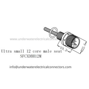 Ultra Small 12 Core Male Bulkhead Connector