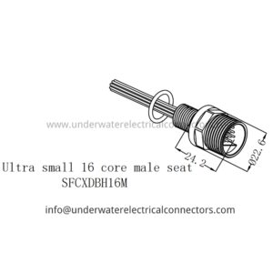 Ultra Small 16 Core Male Bulkhead Connector