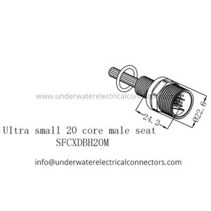HYSF SFCXDBH20M Ultra Small 20-Core Male Bulkhead Underwater Connector