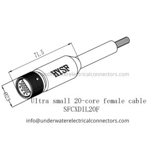 Ultra Small 20 Core Female Inline Connector