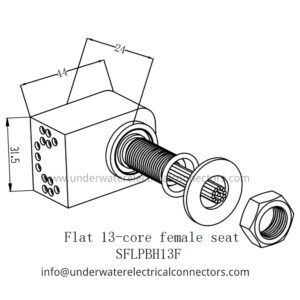 Standard Flat 13 Pin Female Bulkhead Connector