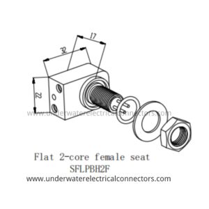 Standard Flat 2 Pin Female Bulkhead Connector