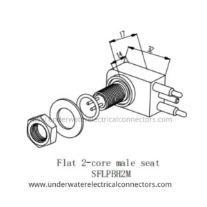 Standard Flat 2 Pin Male Bulkhead Connector