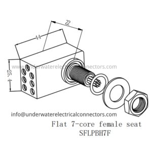 Standard Flat 7 Pin Female Bulkhead Connector