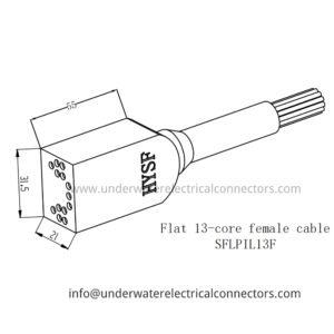 Standard Flat 13 Pin Female Inline Connector