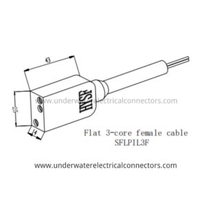 Standard Flat 3 Pin Female Inline Connector