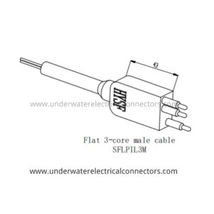 Standard Flat 3 Pin Male Inline Connector