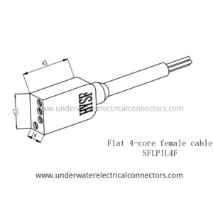 Standard Flat 4 Pin Female Inline Connector
