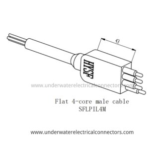 Standard Flat 4 Pin Male Inline Connector