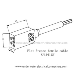 Standard Flat 5 Pin Female Inline Connector