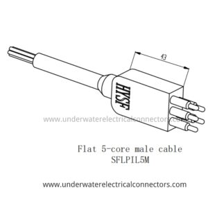 Standard Flat 5 Pin Male Inline Connector