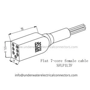 Standard Flat 7 Pin Female Inline Connector