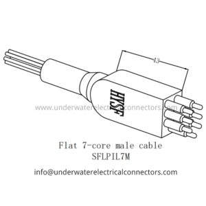 Standard Flat 7 Pin Male Inline Connector