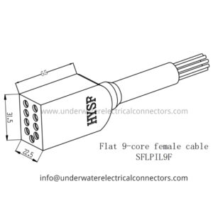 Standard Flat 9 Pin Female Inline Connector