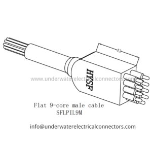 Standard Flat 9 Pin Male Inline Connector