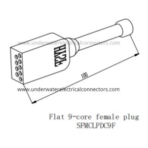 HYSF SFMCLPDC9F Miniature Flat 9-Core Female Dummy Plug Underwater Connector