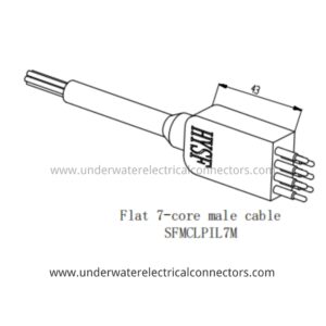 Miniature Flat 7 Core Male Inline Connector