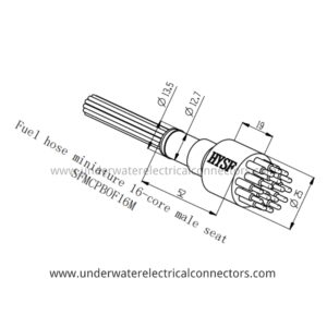 16 Pin Male Open Face Connector