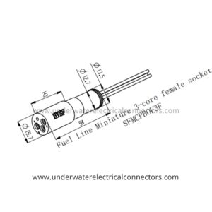 3-Pin Female Underwater Connector