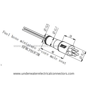 3-Pin Male Underwater Connector