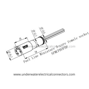 HYSF SFMCBPOF5F Miniature 5-Pin Female Open-Face Wet-Mate Underwater Connector