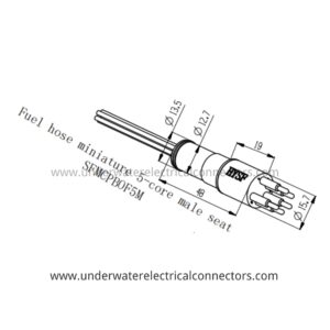 HYSF SFMCBPOF5M Miniature 5-Pin Male Open-Face Wet-Mate Underwater Connector